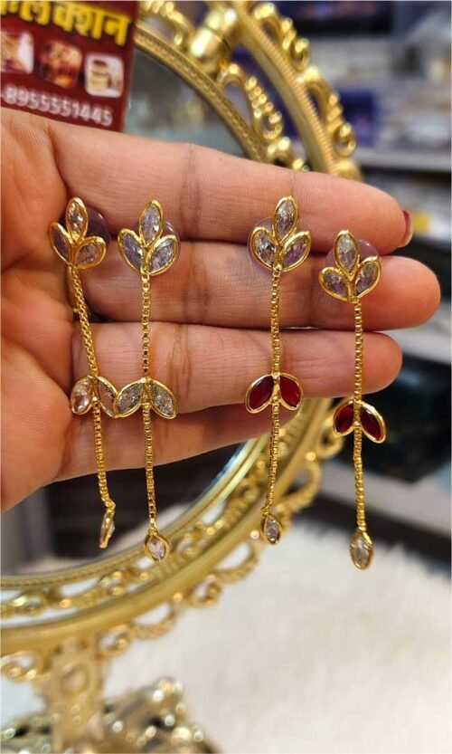 Designer One Gram Gold Polish Earrings