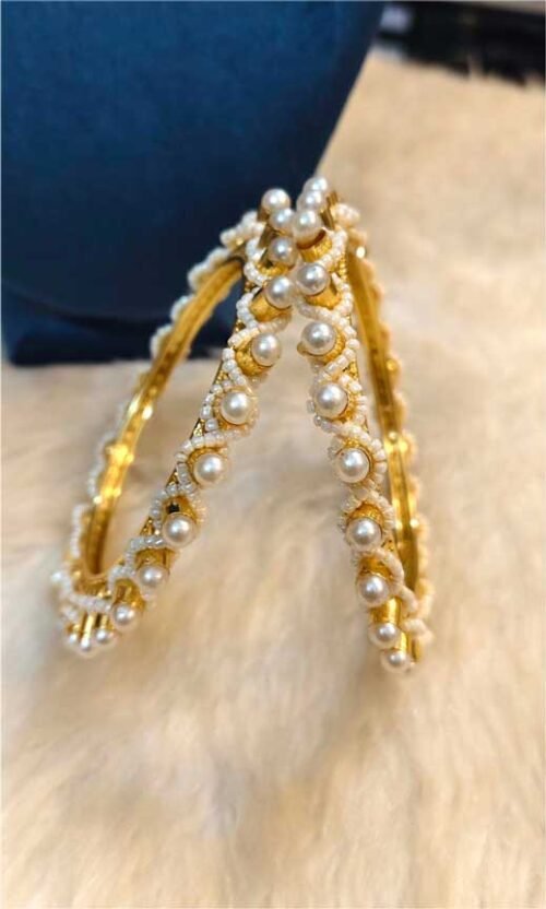Traditional Pearls Studded Bangles
