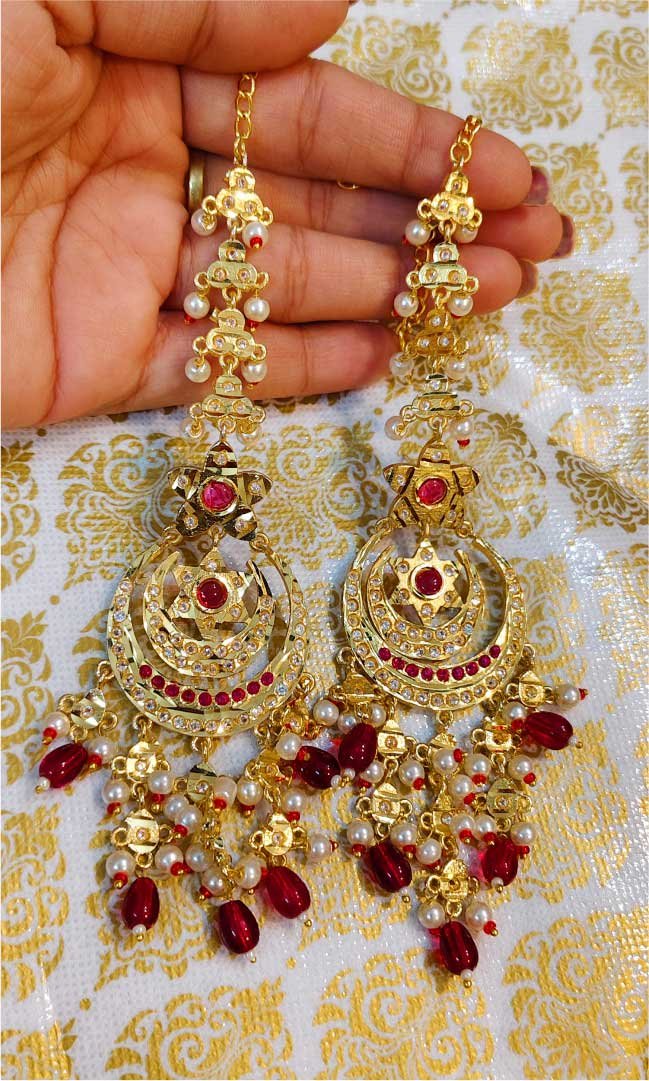 Rajputi Jadau Earrings - Image 3