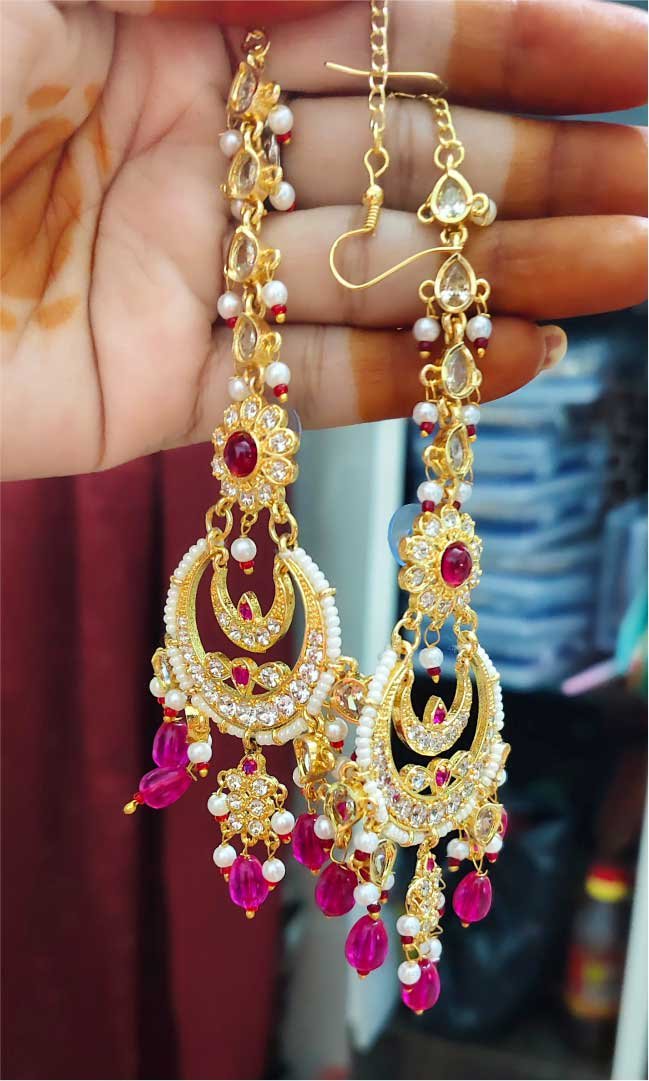 Jadau long Earrings - Image 2