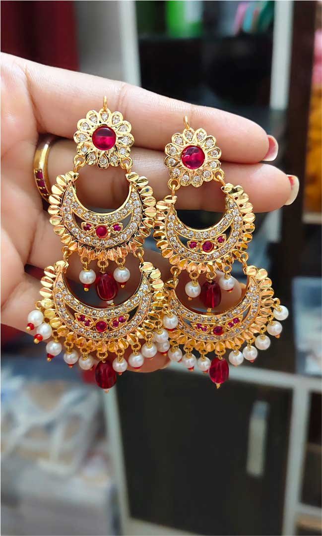 Rajwadi Jadau Earrings