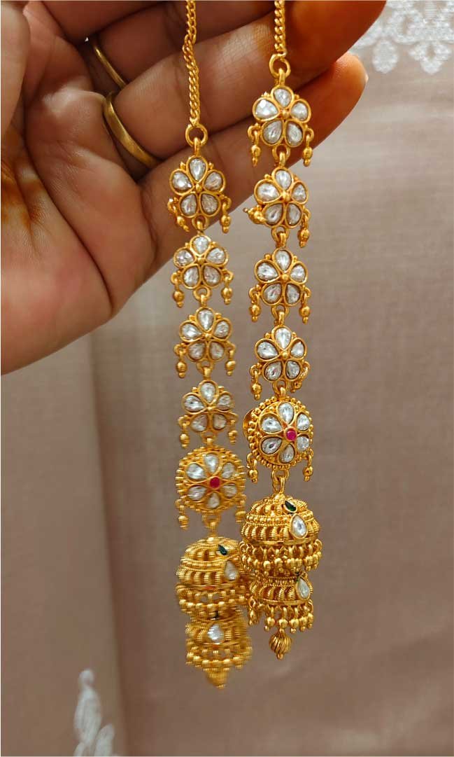 Gold look Jhumka design - Image 2