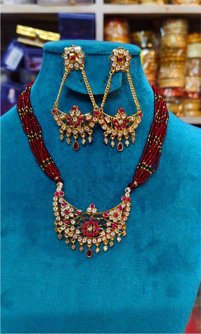 lightweight rajputi jadau pendal set