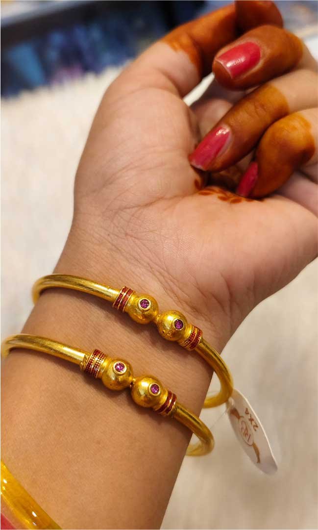 Partywear Lightweight Goldlook Bangles