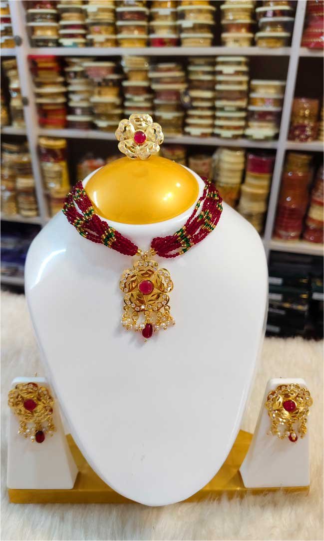 Rajwadi Pendal Set with Ring combo