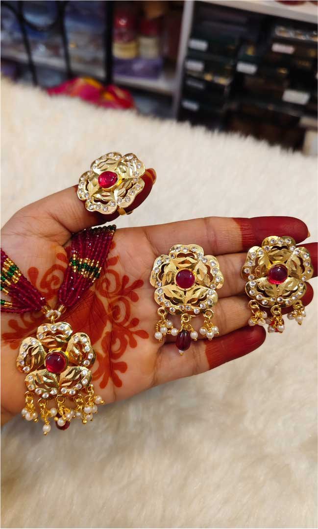 Rajwadi Pendal Set with Ring combo - Image 2