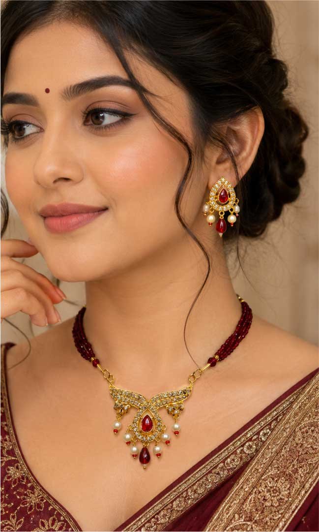 Rajwadi Pendant Set