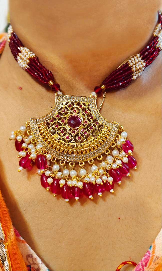 Traditional Rajwadi Pendant Set
